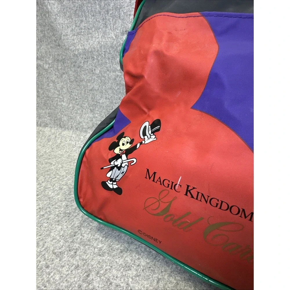 Magic Kingdom Club Gold Card Mickey Tote Shoulder Bag Vinyl Pockets Luggage Tag